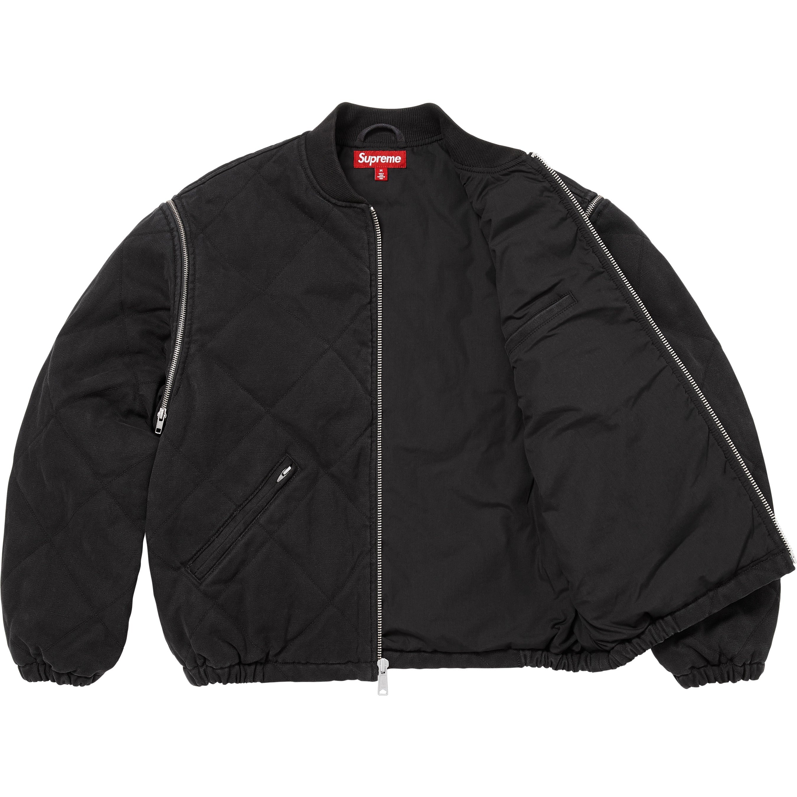 Zip-Off Sleeve Quilted Bomber Jacket view 14